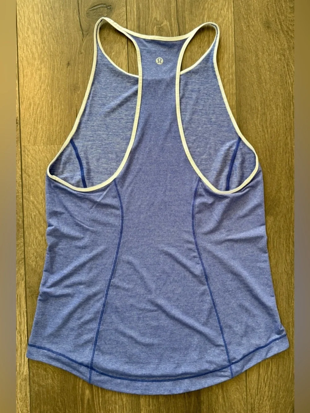 Lululemon Racerback Tank Top Blue Heathered Athletic Run Yoga Gym Size XS/S